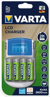 Зарядное устройство VARTA LCD Charger+4хАА 2600mAч 57070201451