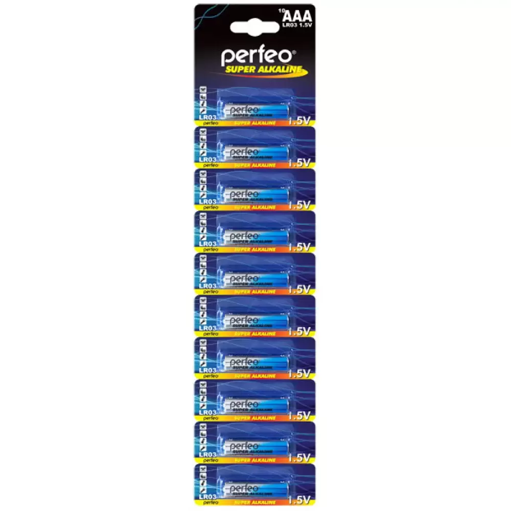 Батарейка Perfeo LR03 BL10 Super Alkaline Отрывной