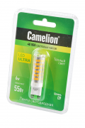Лампа светодиодная Camelion LED6-G9/830/G9 6Вт 3000K BL1