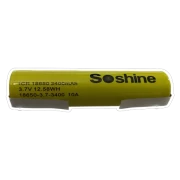 Аккумулятор Li-Ion Soshine 18650-FT с выводами под пайку 3.7 V  - 3400 mAh перезаряжаемый (без защиты)
