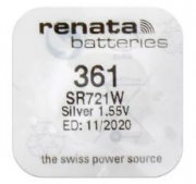 Батарейка RENATA SR721W    361 (0%Hg), в упак 10 шт