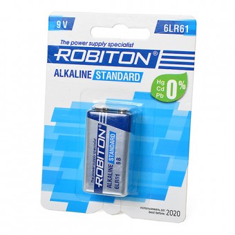 Батарейка ROBITON STANDARD 6LR61 9V BL1