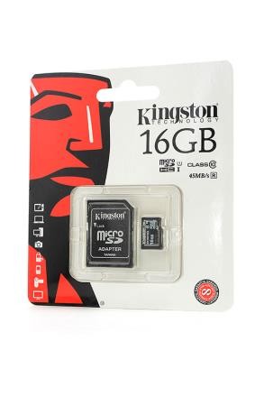 Карта памяти KINGSTON microSD 16GB High-Capacity (Class 10) с адаптером BL1
