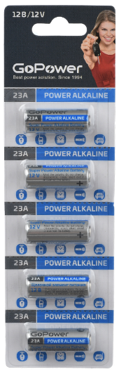 Батарейка GoPower Voltage 23AE-C5 23A BL5, упаковка 5 шт. 
