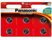 Panasonic Lithium Power CR-2032EL/6BW CR2032 BL6
