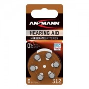 Батарейка ANSMANN Zinc-Air 5013233 312 UK BL6 (для слуховых аппаратов)