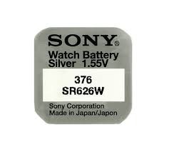 Батарейка SONY SR626W 376 (0%Hg)