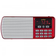 Радиоприемник PERFEO i120RED "ЕГЕРЬ" USB/SD, Repeat, цифровые кнопки, USB/1000mAh (красный)