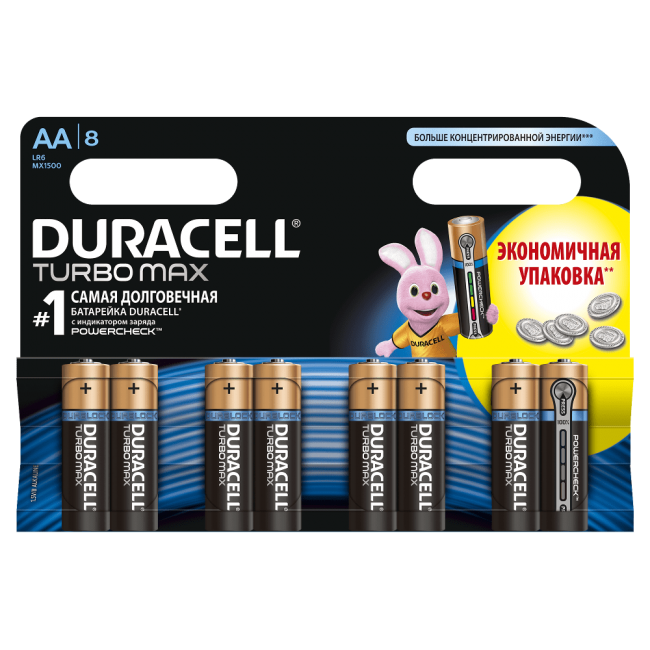 Батарейка DURACELL AA MN1500  TURBO  BL8