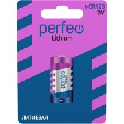 Батарейка Perfeo CR123 BL1 3V 6205 Lithium