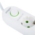 Cетевой удлинитель AMPER. 2.0м. 4 розетки. 3*0.75мм. 10А. 2500 Вт. 3usb. белый.