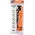 Cетевой удлинитель AMPER. 2.0м. 5 розеток. 10А. 2500 Вт. 3usb. белый.
