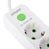 Cетевой удлинитель AMPER. 2.0м. 5 розеток. 10А. 2500 Вт. 3usb. белый.
