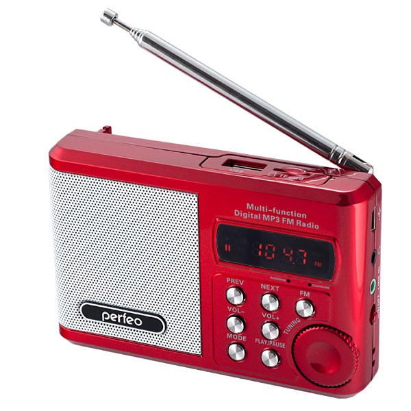 Радиоприемник PERFEO Sound Ranger PF-SV922RED USB, microSD (красный)