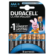 Батарейка DURACELL ULTRA POWER LR03 BL8, 8 шт. в упаковке.