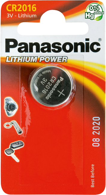 Panasonic Lithium Power CR-2016EL/1B CR2016 BL1