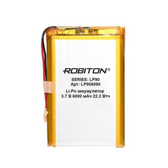 Аккумулятор ROBITON LP906090 3.7В 6000мАч PK1 Аккумулятор ROBITON LP906090 3.7В 6000мАч PK1