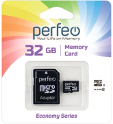 Карта Памяти Perfeo microSD 32GB High-Capacity (Class 10) economy series
