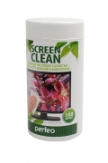 Влажные салфетки  PERFEO PF-T/SC-100 "Screen Clean" для LCD/TFT экранов и мониторов, в тубе, 100шт.