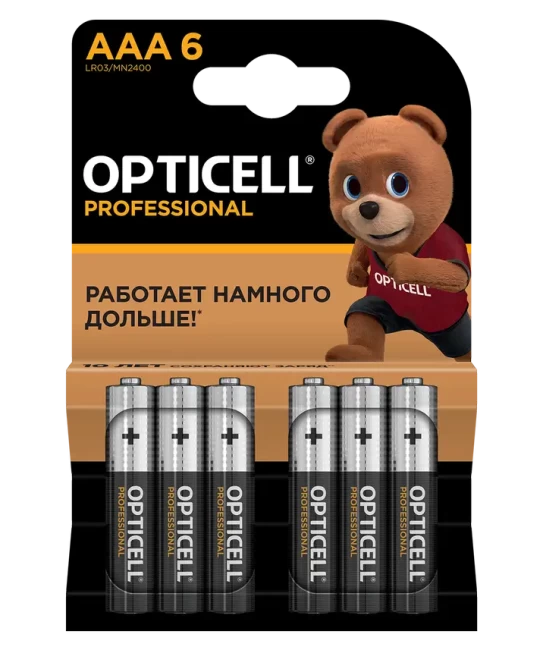 Батарейка OPTICELL PROFESSIONAL LR03 BL6