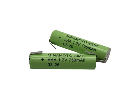 Аккумулятор 750MH AAA 1.2V с лепестковыми выводами для электробритвы, триммера, машинки для стрижки с лепестками для пайки 2ШТ