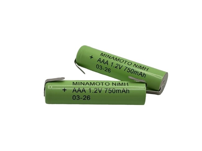Аккумулятор 750MH AAA 1.2V с лепестковыми выводами для электробритвы, триммера, машинки для стрижки с лепестками для пайки 2ШТ Аккумулятор 750MH AAA 1.2V с лепестковыми выводами для электробритвы, триммера, машинки для стрижки с лепестками для пайки 2ШТ