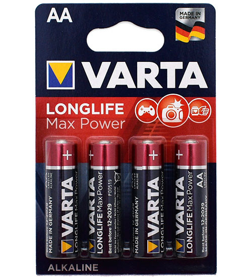 Батарейка VARTA LONGLIFE Max Power LR6 4706 BL4, упаковка 4 шт.