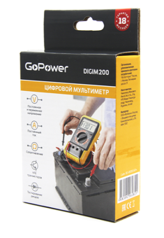 Цифровой мультиметр GoPower DigiM 200 MASTER DMM-200 BL1 