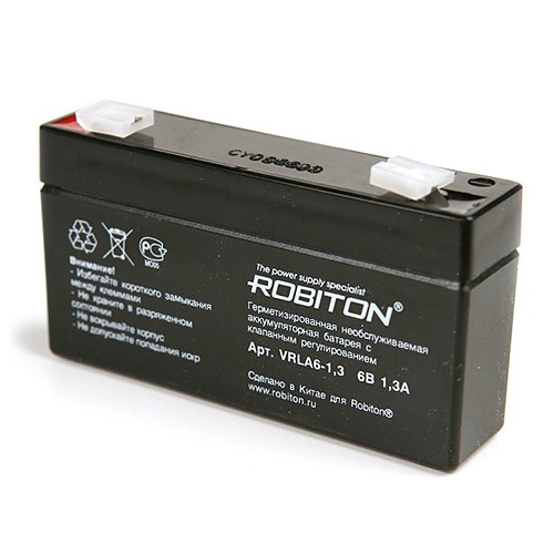 Аккумулятор Robiton VRLA6-1.3 Свинцово-кислотный