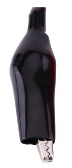 Зажим "крокодил" 8-0025 черный 8-0025 black