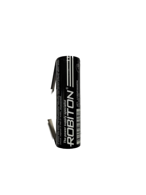 Аккумулятор Li-Ion ROBITON 18650 2600 mah FT лепестковые выводы под пайку без защиты PK1
