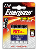 Батарейка Energizer MAX+Power Seal LR03 BL4, 4 шт в упаковке.