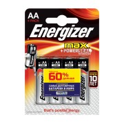 Батарейка Energizer MAX+Power seal LR6 AA Alkaline 1.5V BL4