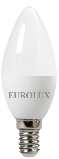 Лампа светодиодная LL-E-C37-7W-230-4K-E14 (свеча, 7Вт, нейтр., Е14) Eurolux