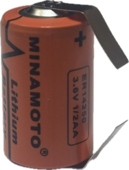 Батарейка Minamoto ER-14250 1/2 AA LSC1200 3.6 FT с лепестковыми выводами​