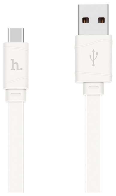 Кабель HOCO X5 USB (m)-Type-C (m) 1.0м 2.4A силикон белый