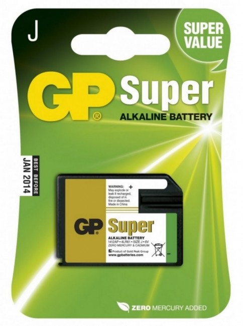 Батарейка GP Super 1412AP-2CR1 (4LR61) J 6V BL1