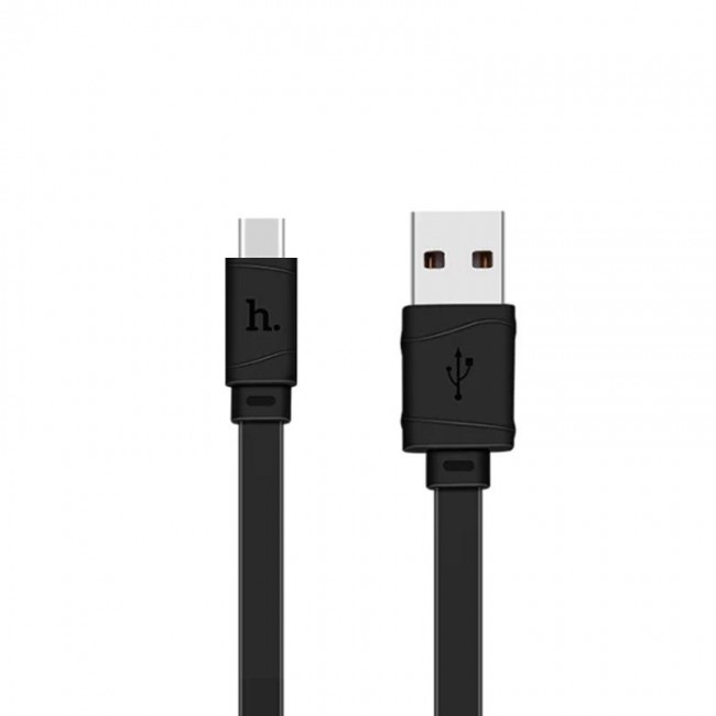 Кабель HOCO X5 USB (m)-Type-C (m) 1.0м 2.4A силикон черный