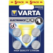 Батарейка VARTA CR2032 6032 BL5, упаковка 5 шт.
