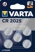 Батарейка VARTA CR2025  6025 BL5, упаковка 5 шт.
