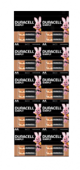 Батарейка DURACELL SIMPLY LR6 отрывной (2*10) BL20, 20 шт. в упаковке  