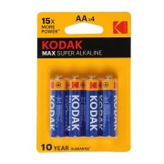 Батарейка Kodak Max LR6 AA SUPER ALKALINE BL4