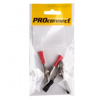 Зажим крокодил, длина 50 мм, ток 10A, (2шт. ) (пакет)