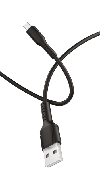 Кабель GoPower GP21M USB (m)-microUSB (m) 1.0м 2.4A силикон черный