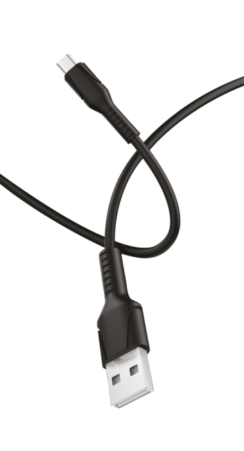 Кабель GoPower GP21M USB (m)-microUSB (m) 1.0м 2.4A силикон черный