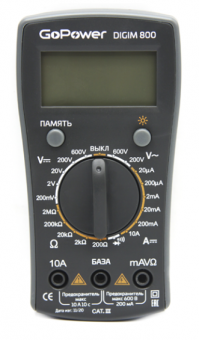 Цифровой мультиметр GoPower DigiM 800, MASTER DMM-800 BL1