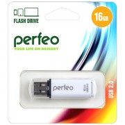 USB Flash PERFEO PF-C13W016 USB 16GB белый BL1