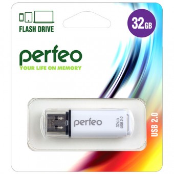 USB Flash PERFEO PF-C13W032 USB 32GB белый BL1