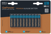 Батарейка GoPower ULTRA LR03 AAA BL10 Alkaline 1.5V 