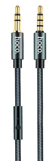 Кабель AUX HOCO UPA04 Jack 3.5mm (m)-Jack 3.5mm (m) 1.0м ткань серый